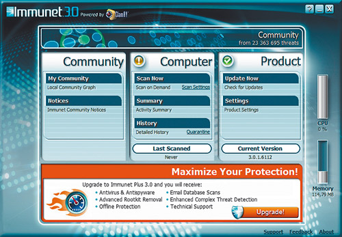 Антивирус Immunet 3.0