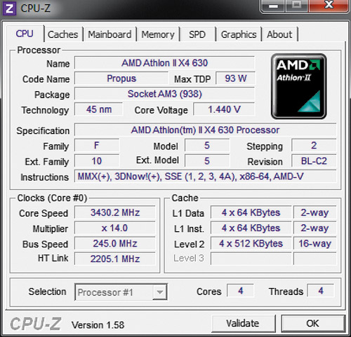 AMD Athlon II X4 630 – еще один хороший камень у AMD, но годы его уже прошли